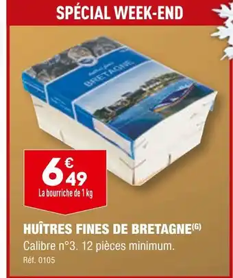 Huîtres fines de bretagne