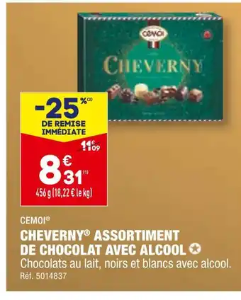 ALDI Cemoi cheverny assortiment de chocolat avec alcool offre