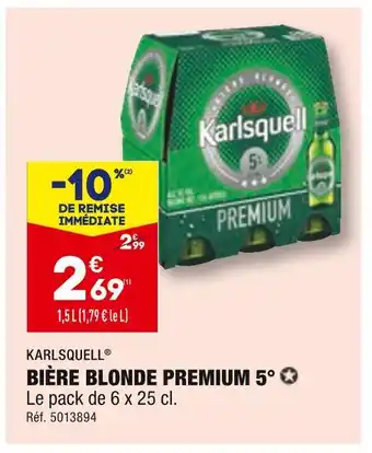ALDI Karlsquell bière blonde premium 5° offre
