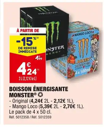 ALDI Monster boisson énergisante offre