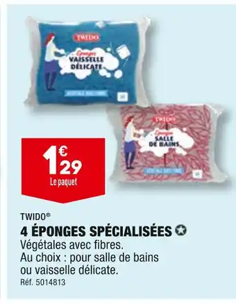 ALDI Twido 4 éponges spécialisées offre