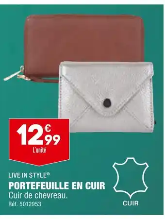 ALDI Live in style portefeuille en cuir offre