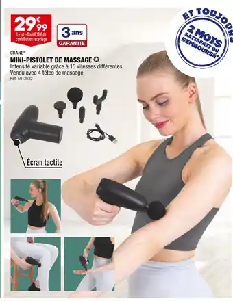 Crane mini-pistolet de massage