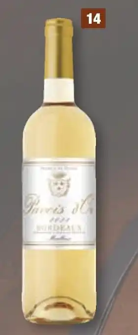 ALDI Pavois d’or bordeaux moelleux aop offre