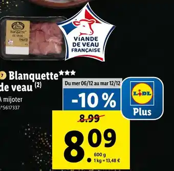 Lidl Blanquette de veau offre
