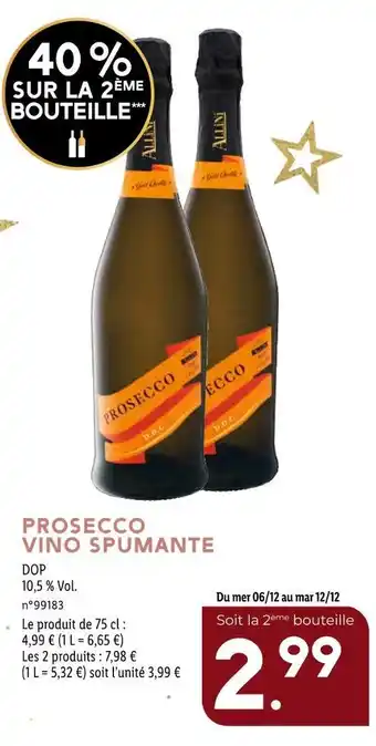 Lidl Prosecco vino spumante offre