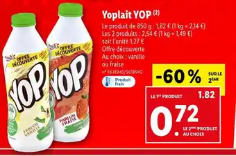 Lidl Yop yoplait offre