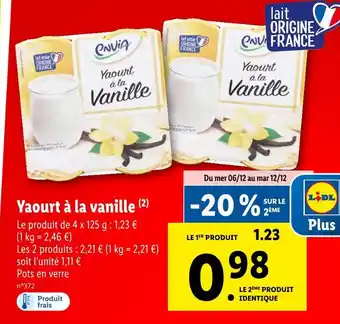 Lidl Envia yaourt à la vanille offre