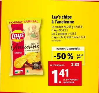 Lidl Lay’s chips à l’ancienne offre