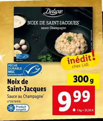 Lidl Deluxe noix de saint-jacques offre