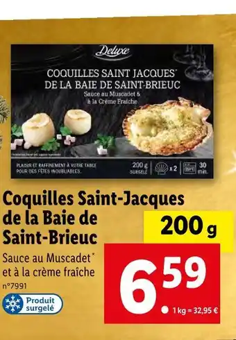 Lidl Deluxe coquilles saint-jacques de la baie de saint-brieuc offre