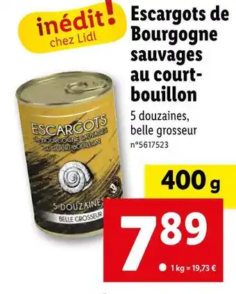 Escargots de bourgogne sauvages au court- bouillon