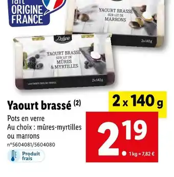 Lidl Deluxe yaourt brassé offre