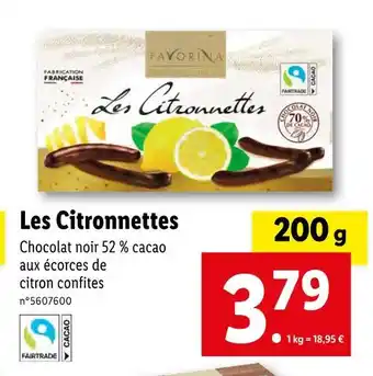 Lidl Favorina les citronnettes offre