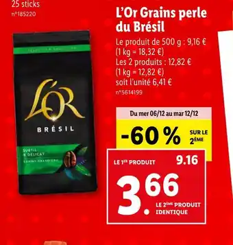 L’or l’or grains perle du brésil