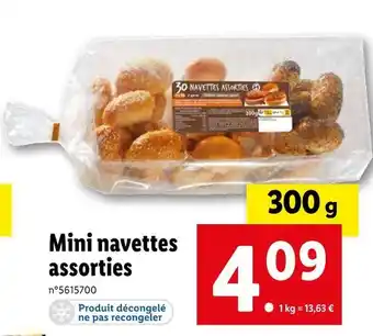 Lidl Mini navettes assorties offre