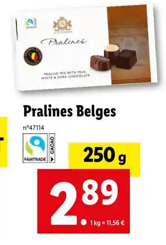 Lidl Favorina pralines belges offre