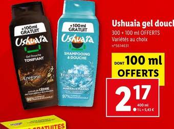 Lidl Ushuaia gel douche offre