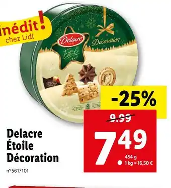 Lidl Delacre étoile décoration offre
