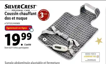 Lidl Silver crest coussin chauffant dos et nuque offre