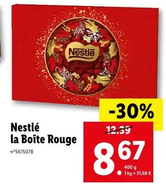 Lidl Nestlé nestlé la boîte rouge offre