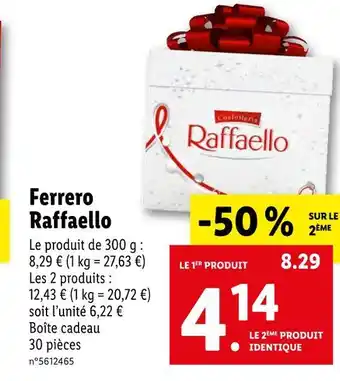 Lidl Ferrero ferrero raffaello offre