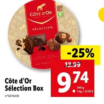 Lidl Côte d’or côte d’or sélection box offre