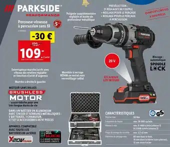 Lidl Parkside perceuse-visseuse à percussion sans fil offre