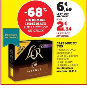 Hyper U CAFE MOULU L'OR offre