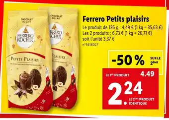 Lidl Ferrero ferrero petits plaisirs offre