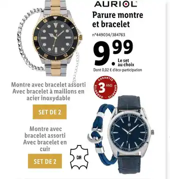 Auriol parure montre et bracelet