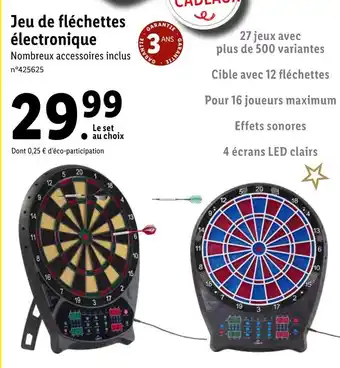 Lidl Jeu de fléchettes électronique offre