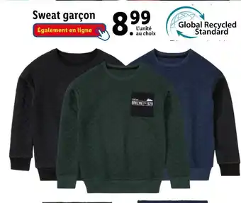 Lidl Sweat garçon offre
