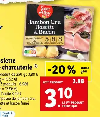 Lidl Saint alby assiette de charcuterie offre