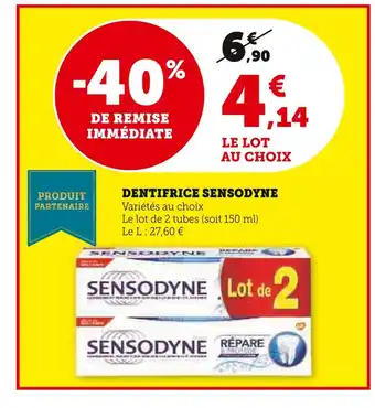 Super U Sensodyne dentifrice offre