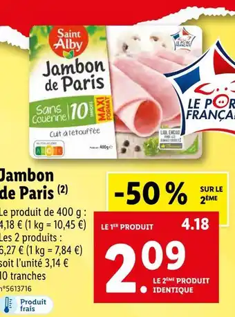 Saint alby jambon de paris