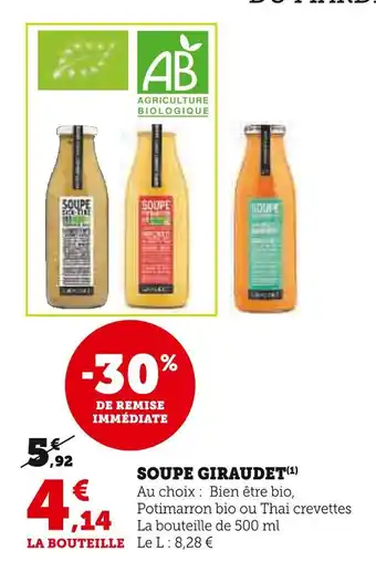 Super U Giraudet soupe offre