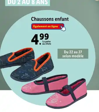Lidl Lupilu chaussons enfant offre