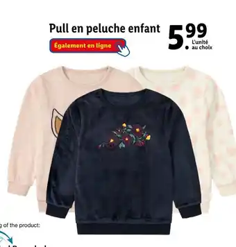 Lidl Lupilu pull en peluche enfant offre