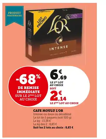 Super U L'or cafe moulu offre