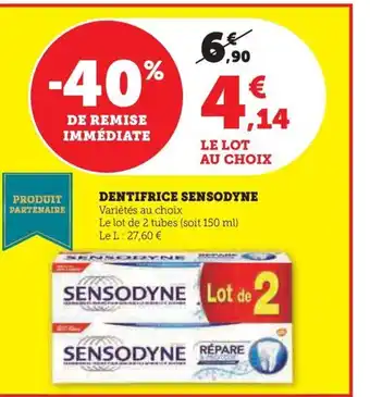 Hyper U DENTIFRICE SENSODYNE offre