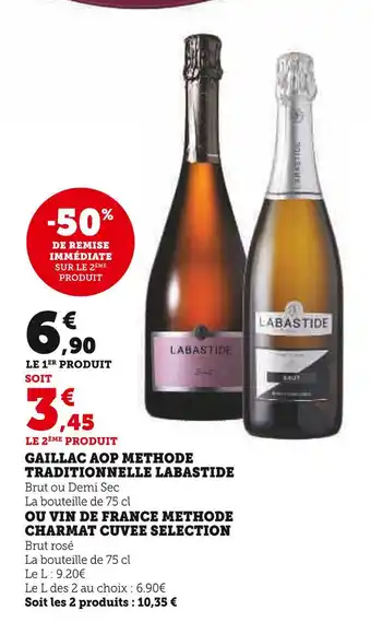Super U Labastide gaillac aop methode traditionnelle offre