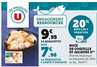 Super U U noix de coquille st jacques offre