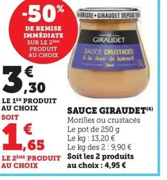 Hyper U SAUCE GIRAUDET offre