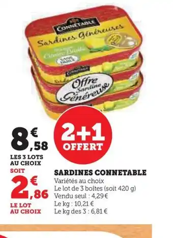 Hyper U SARDINES CONNETABLE offre