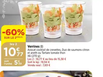 Bi1 Verrines offre