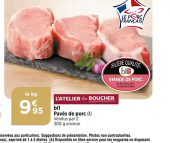 Bi1 Pavés de porc offre