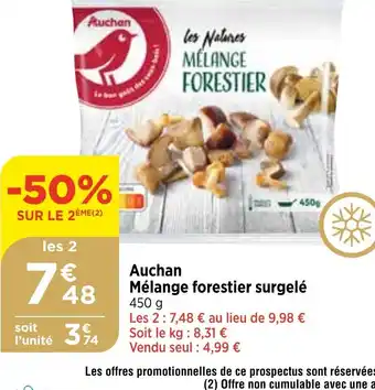 Bi1 Auchan Mélange forestier surgelé offre