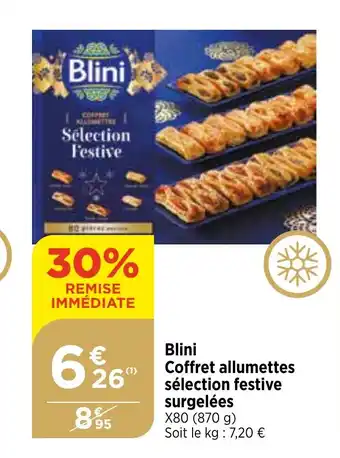 Bi1 Blini Coffret allumettes sélection festive surgelées offre