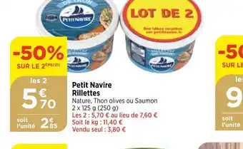 Bi1 Petit Navire Rillettes offre